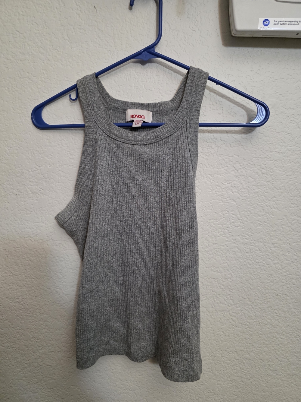 BONGO Ribbed Gray Tank Top